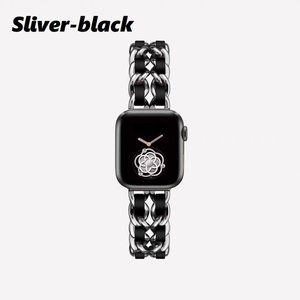 NEW Strap Chain Leather Stainless Band For Apple Watch - SB